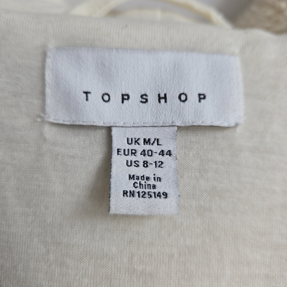 Top‎ Shop Jacket Cream Faux Fur Hooded Bomber - Picture 11 of 16